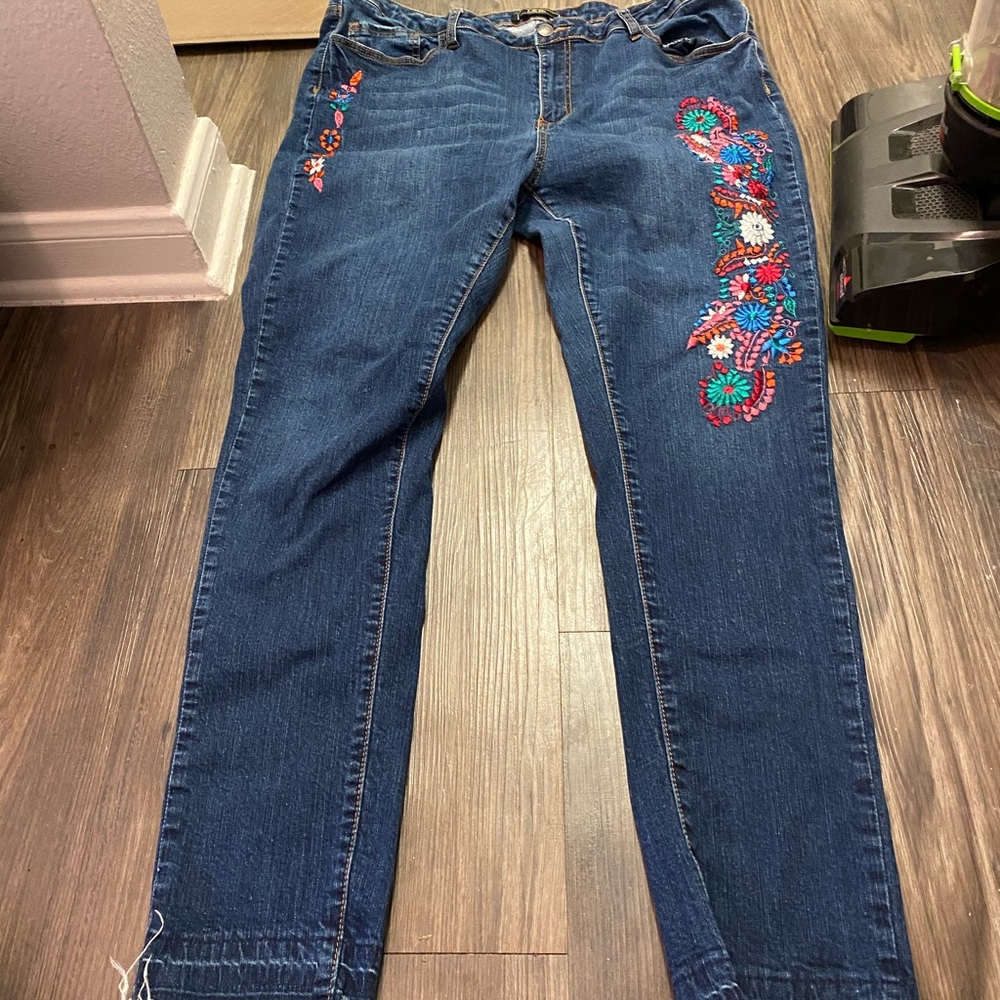 L&B embroidered jeans